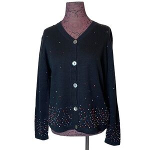 Cousin Johnny Anthropologie Sz M Confetti Cardigan Sweater